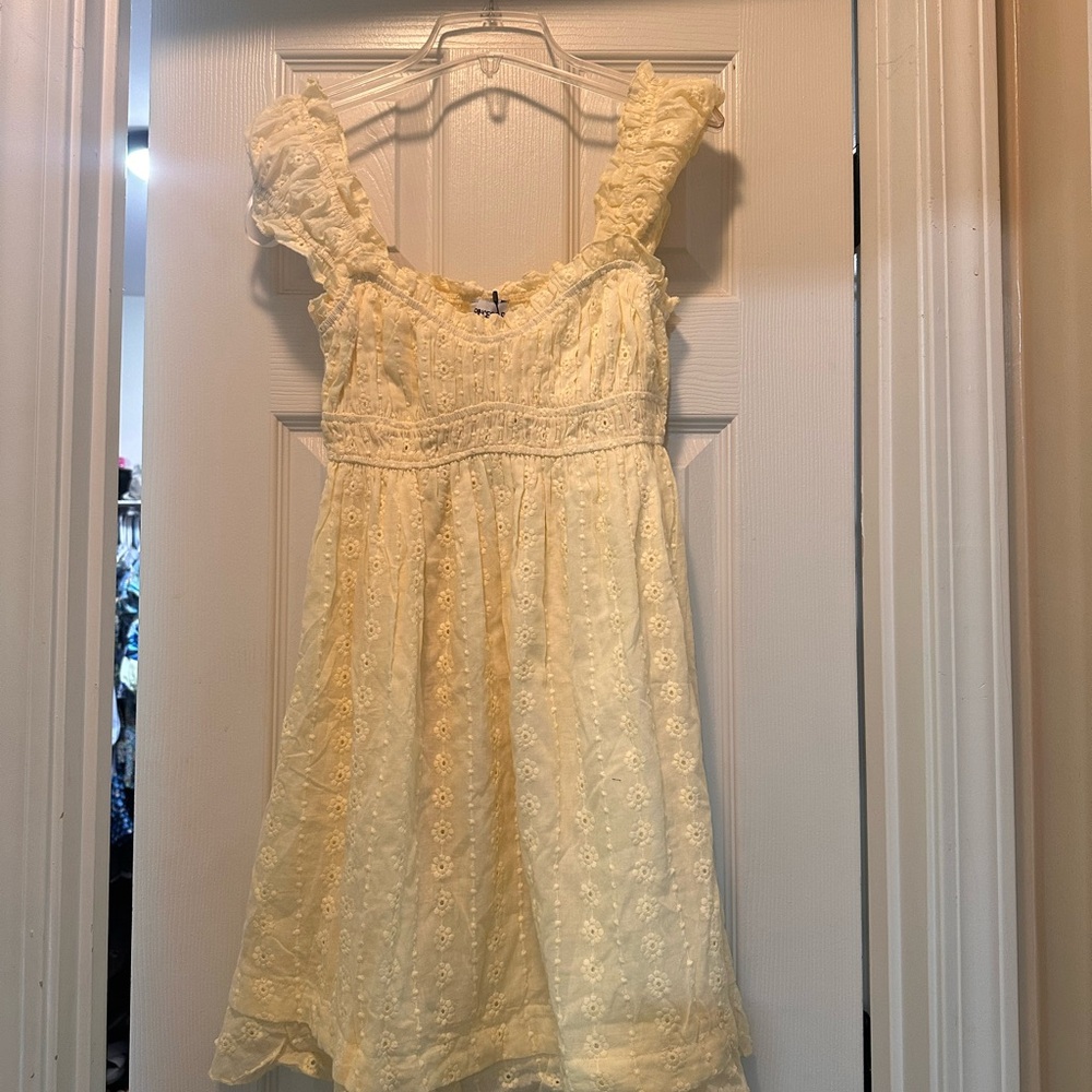 Princess Polly Yellow Carlita Ruffled Tiered Sundress sz 4